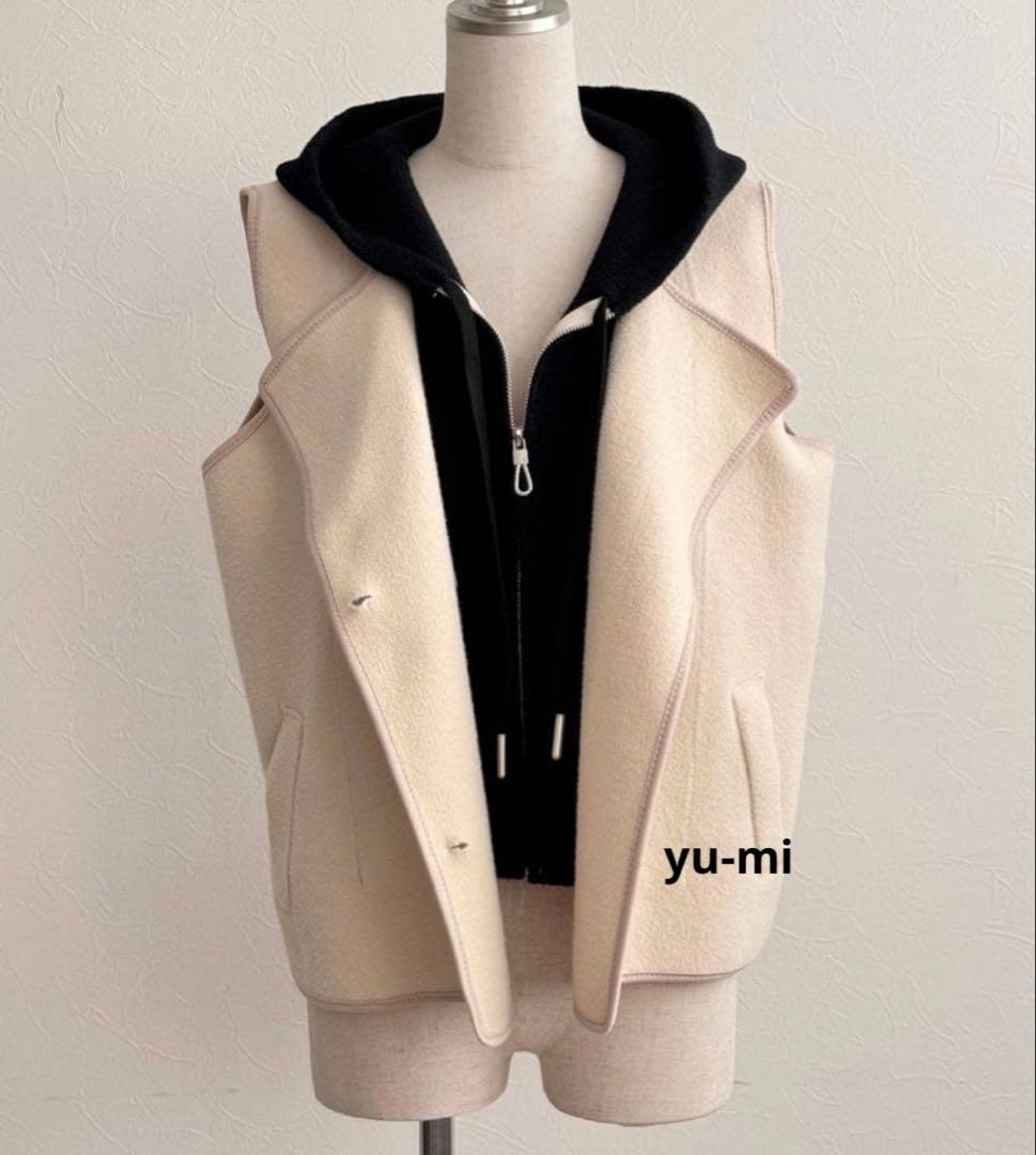 【美品】Eimee law レイヤードフーディジレ　アウター