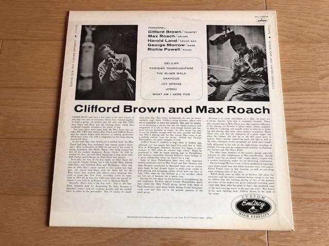 C.ブラウン＆M.ローチ LP モダンジャズ名盤 d751y78