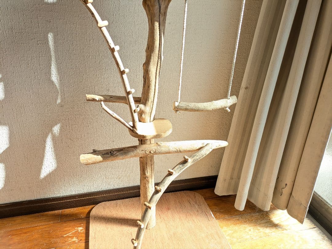 流木止まり木・バードタワー『癒しの森』・高さ118cm