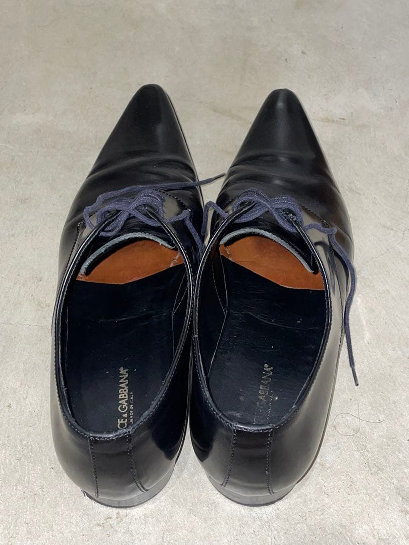 Gackt様専ブラックレザードレスシューズ ポインテッドトゥ