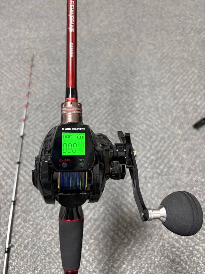 大物　中深海1.75m MAX300g 2ピースロッド&カウンター付ベイトリール