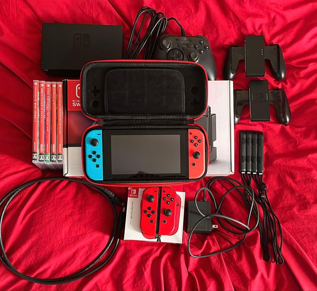 Nintendo Switch 本体とソフト5本セット 付属品あり