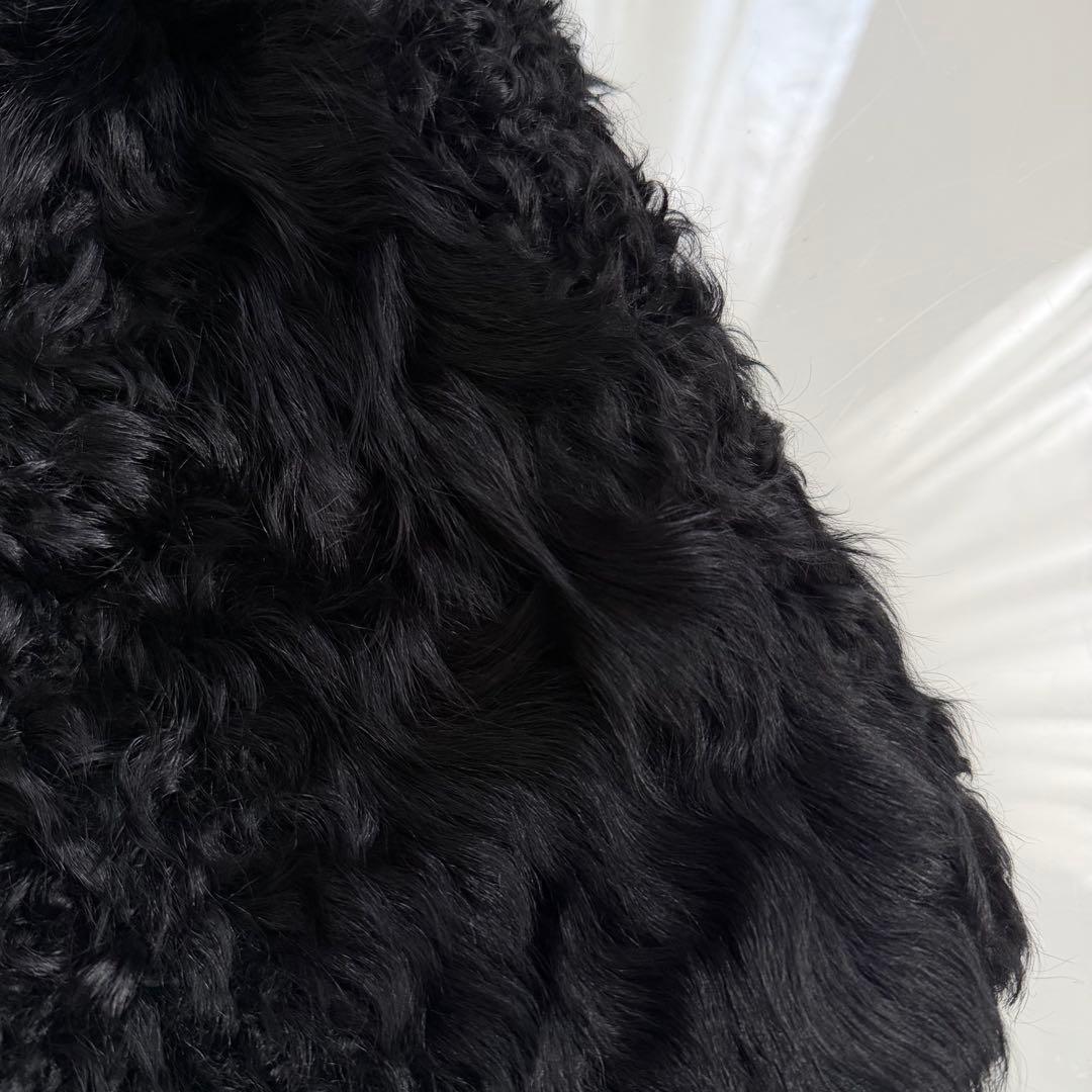 near.nippon ♡ 黒 ラムファー ジレ ベスト リアルファー 羊