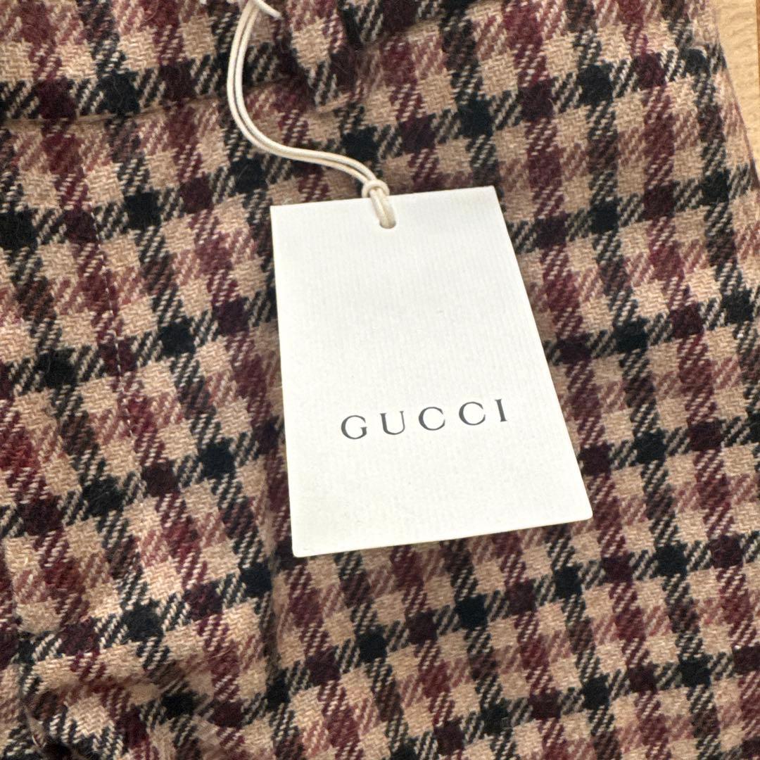 新品未使用　GUCCI KIDSチェック柄 ロングパンツ 新品タグ付き 10Y
