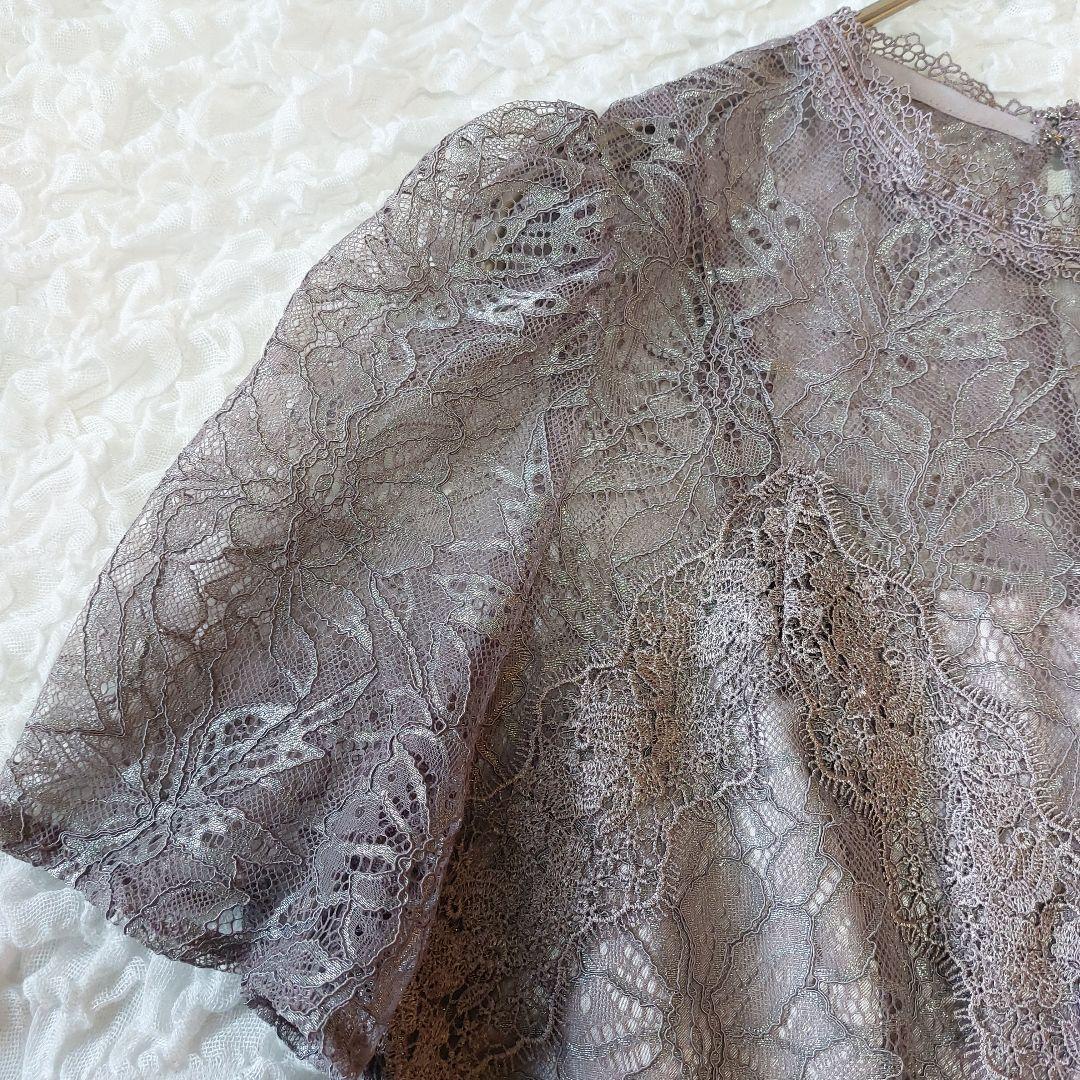 【美品】スナイデル シャイニーレースドレス パーティー オケージョン マキシ丈