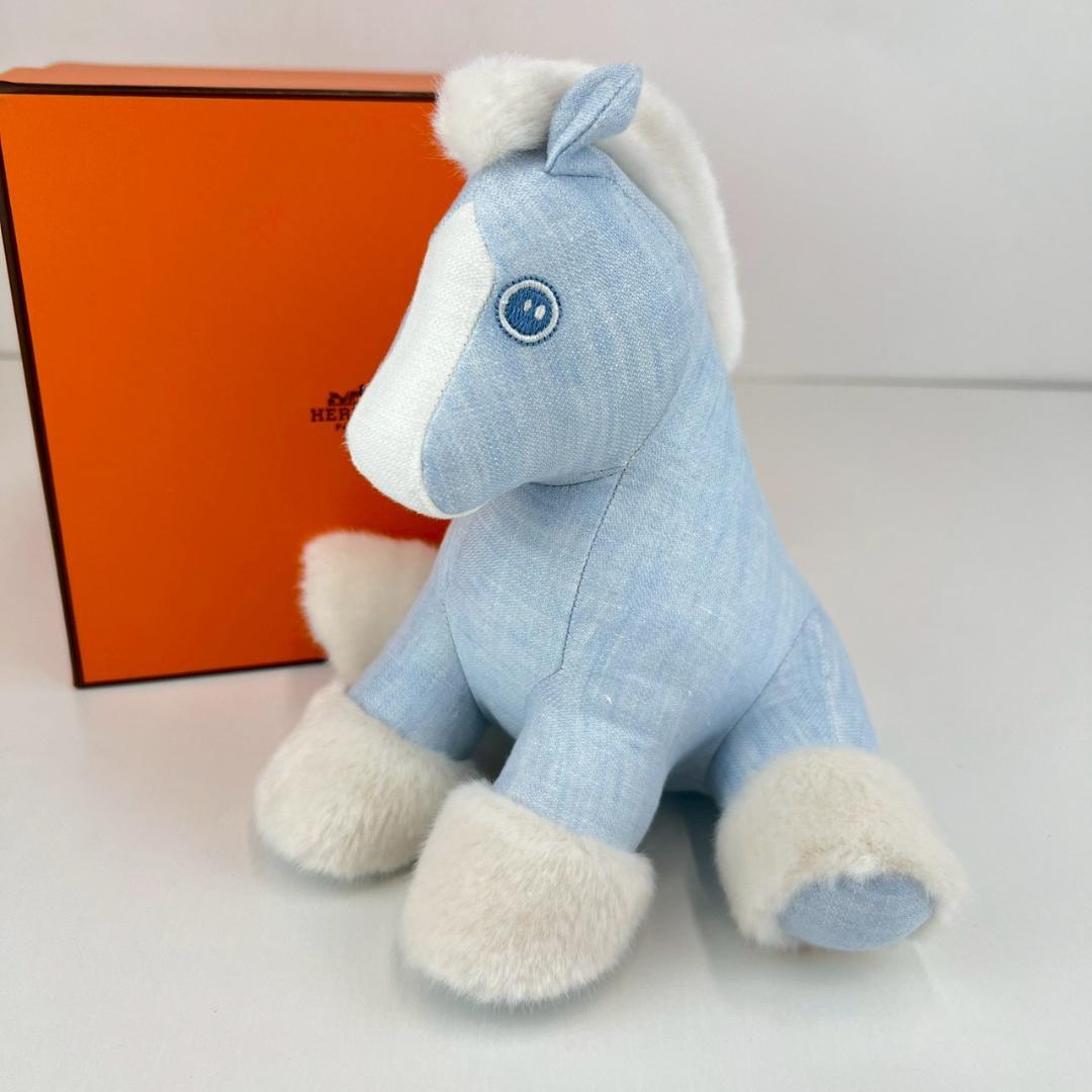 新品未使用 HERMES エルメス　ぬいぐるみ　ベビーエルミー　ブルーグラシエ