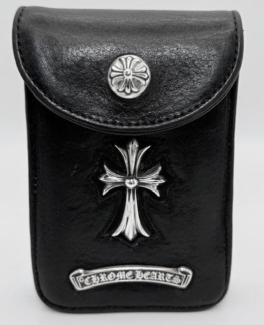 CHROME HEARTS シガーケース 正規品 CHクロス革【メンテ済】