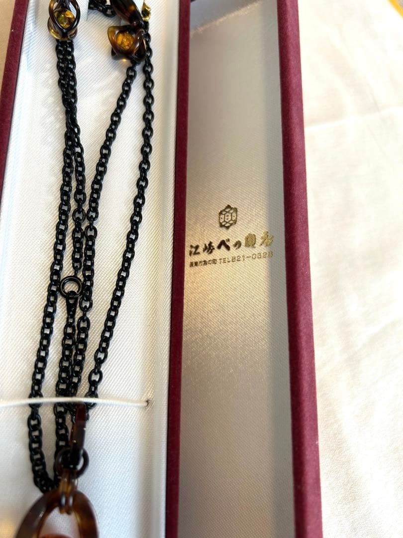 琥珀　べっ甲　ペンダント　イヤリング　セット