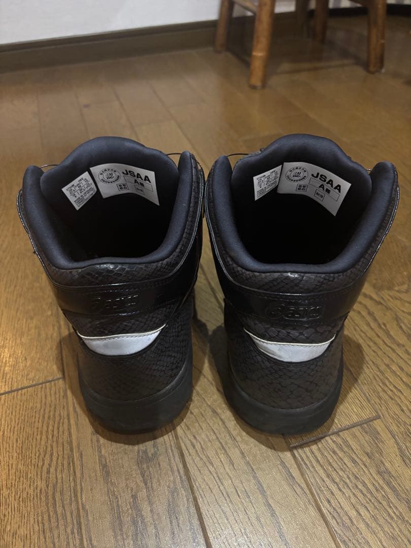 ASICS BOAシステム安全靴 ブラック/クランベリー