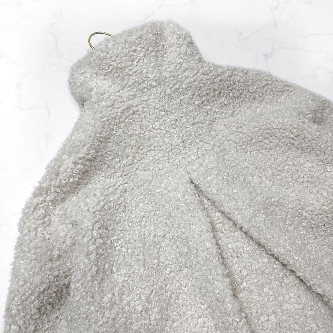 23AW ツルバイマリコオイカワ Goldie プードルファーコート アイボリー