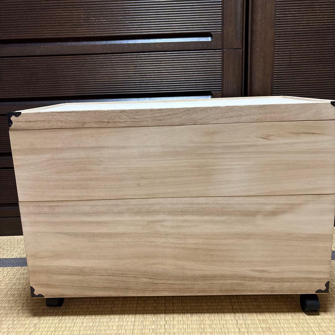 [ダッフィーちゃん]桐製　着物収納ケース　キャスター付き