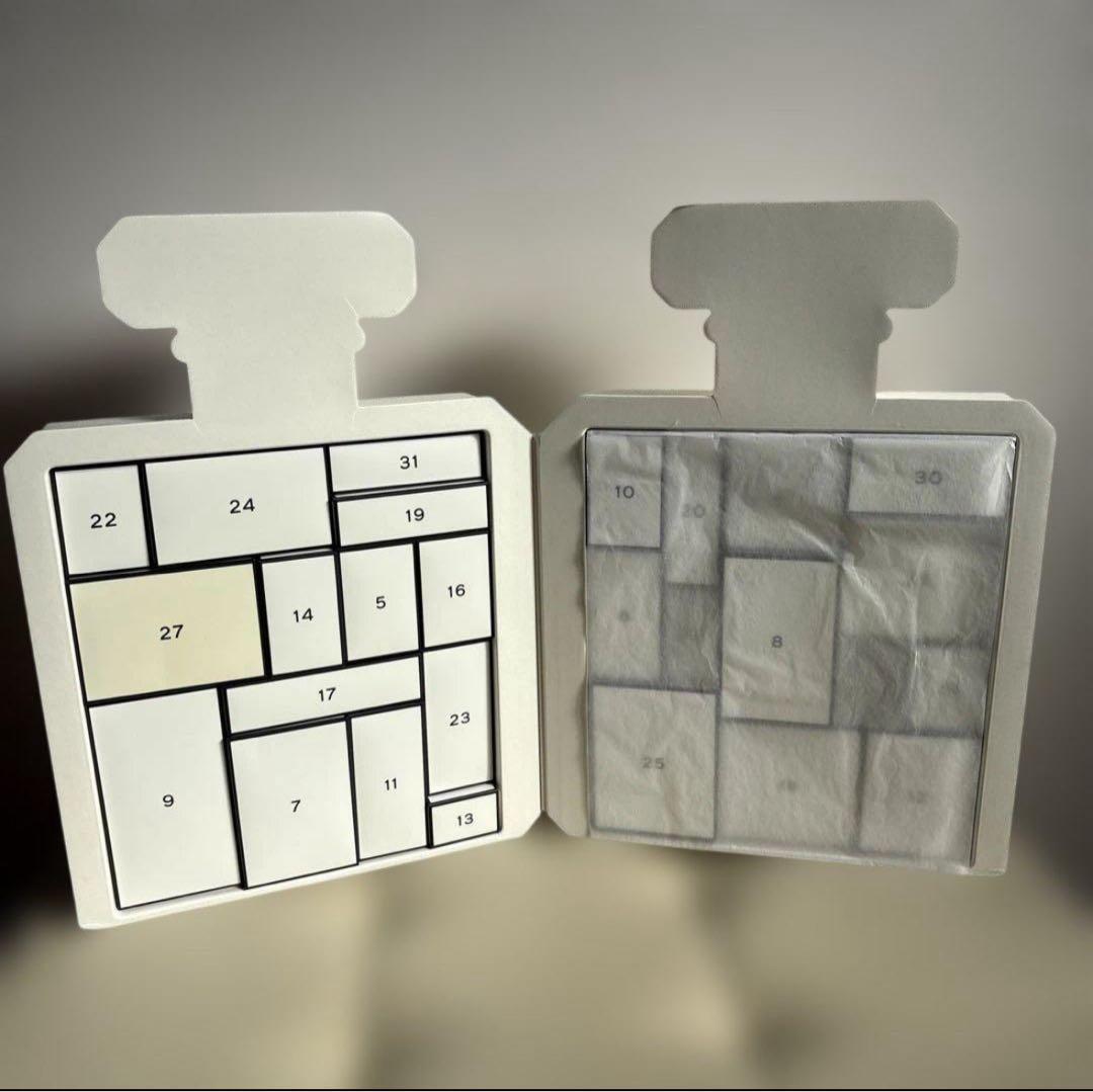 シャネル アドベントカレンダー ボトル型ケース 数字の箱