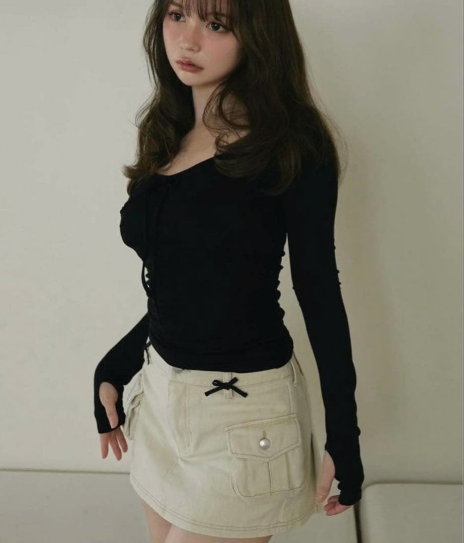 トップス andmary Dona ribbon tops