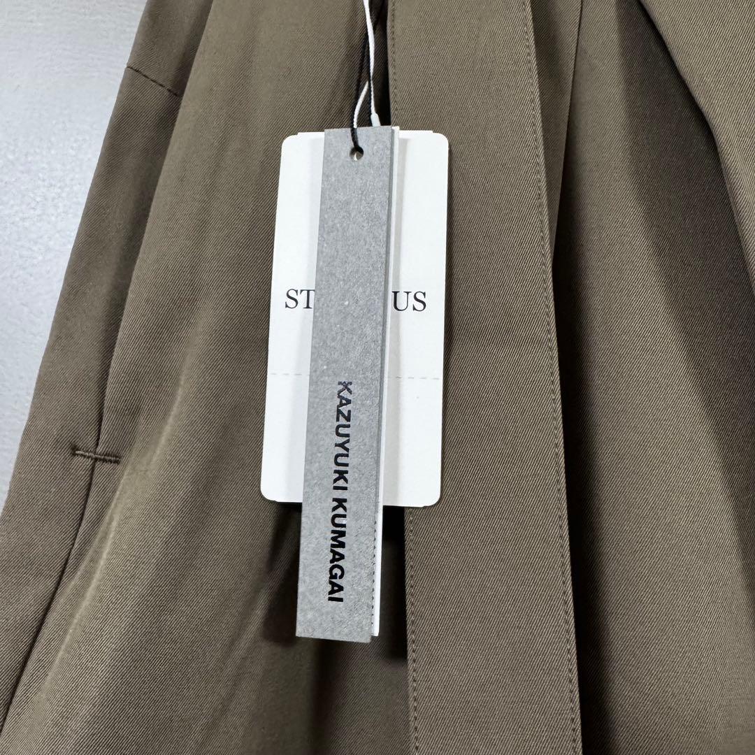 KAZUYUKI KUMAGAI 80/2 強撚ギャバ ベルト付ラップパンツ