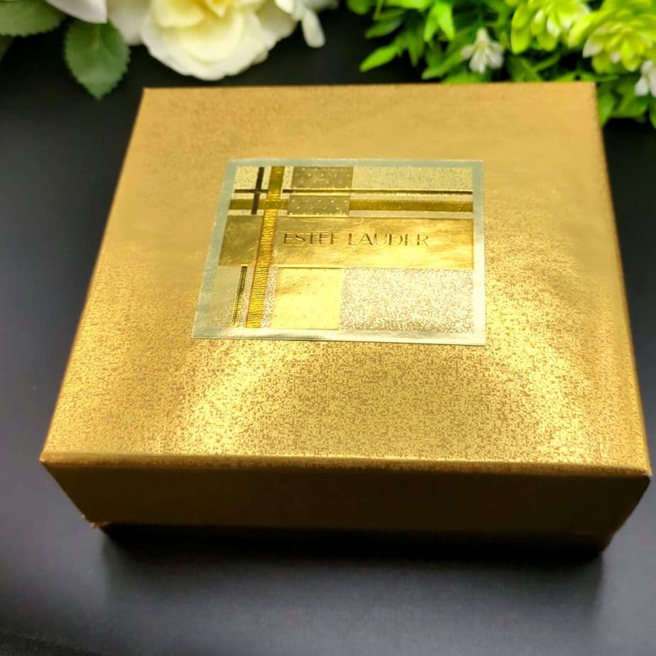 元箱付き エスティローダー 練り香水 コンパクト アップル ゴールドとレッド