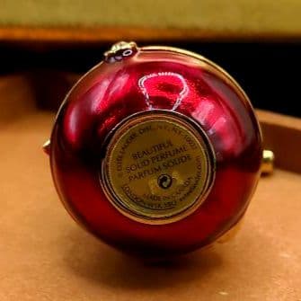 元箱付き エスティローダー 練り香水 コンパクト アップル ゴールドとレッド