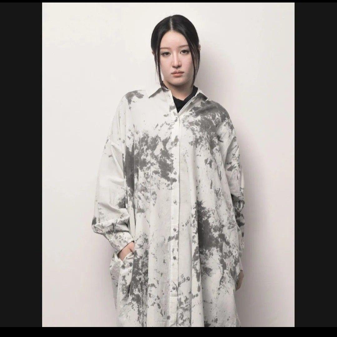 IROFUSI イロフシ 遊墨 シャツワンピース ゆったり コットンガーゼ