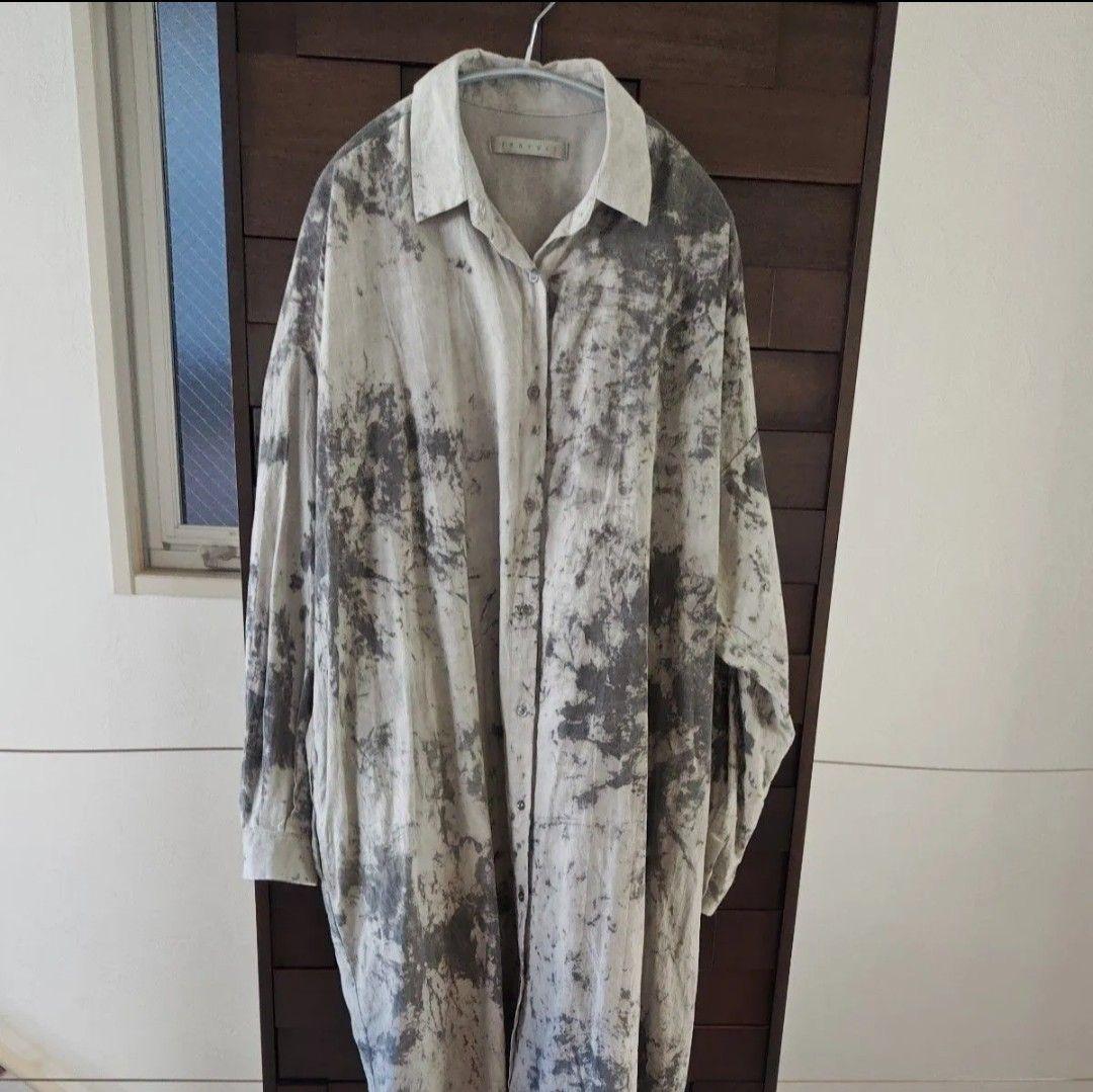 IROFUSI イロフシ 遊墨 シャツワンピース ゆったり コットンガーゼ