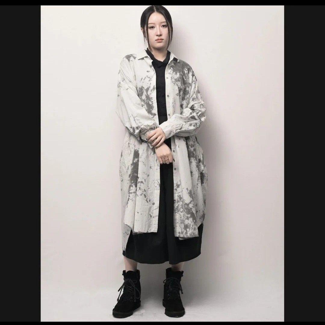 IROFUSI イロフシ 遊墨 シャツワンピース ゆったり コットンガーゼ