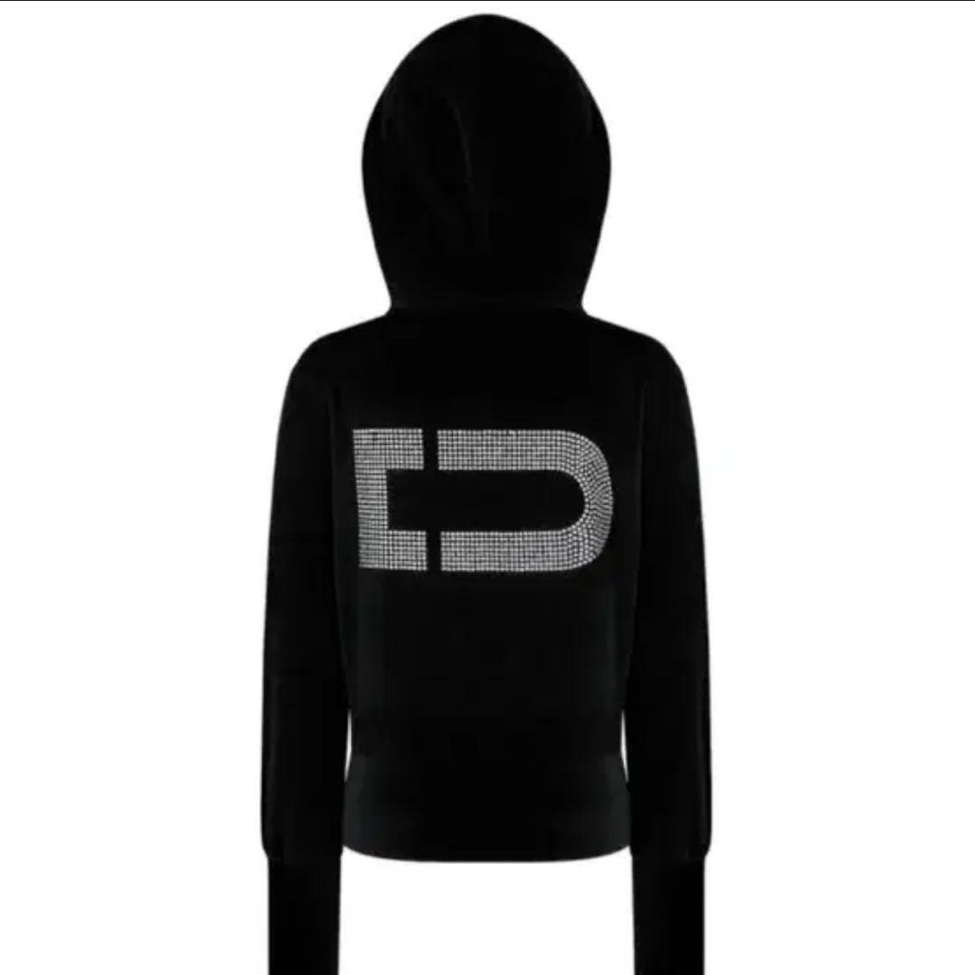 ODOR オドア ヒルトン ベロア ジップアップ ジップアップパーカーフード付き