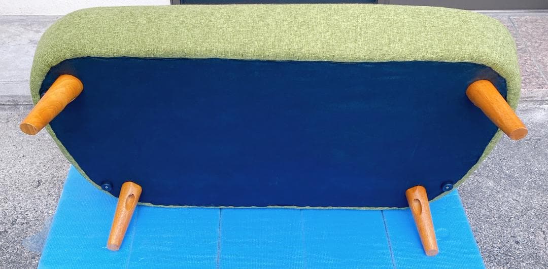 DAH　不二貿易 ソファ 2人掛け 幅123cm デイジグリーン