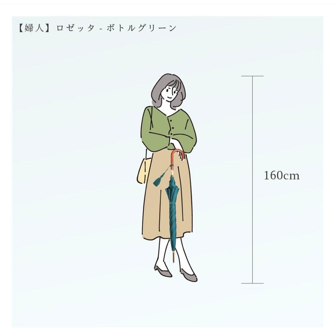 新品未使用 前原光榮商店 レディース雨傘 ロゼッタ ボトルグリーン 数量限定品