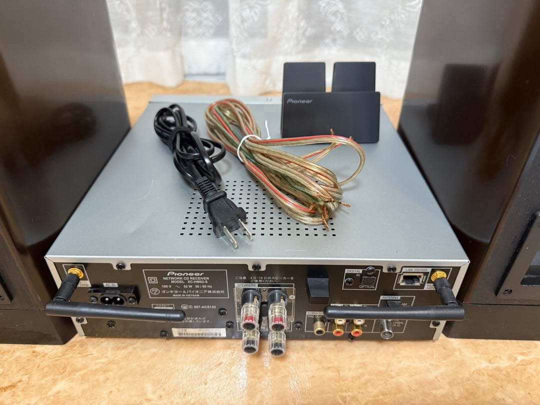 ★美品★Pioneer製ミニコンポ スピーカーがオシャレなウッド調 音響良好♪