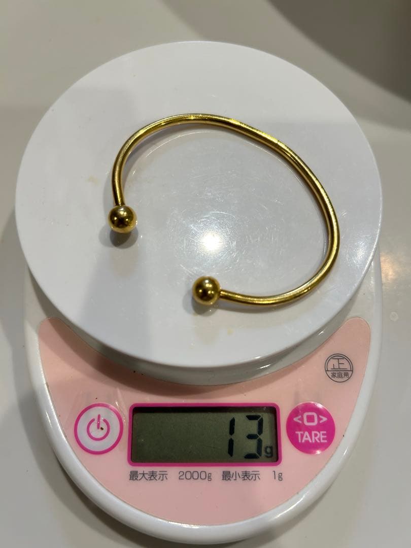 18k ブレスレット　オープンバングル
