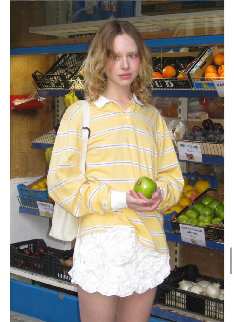 スカート sinoon rose frill mini skirt (white)