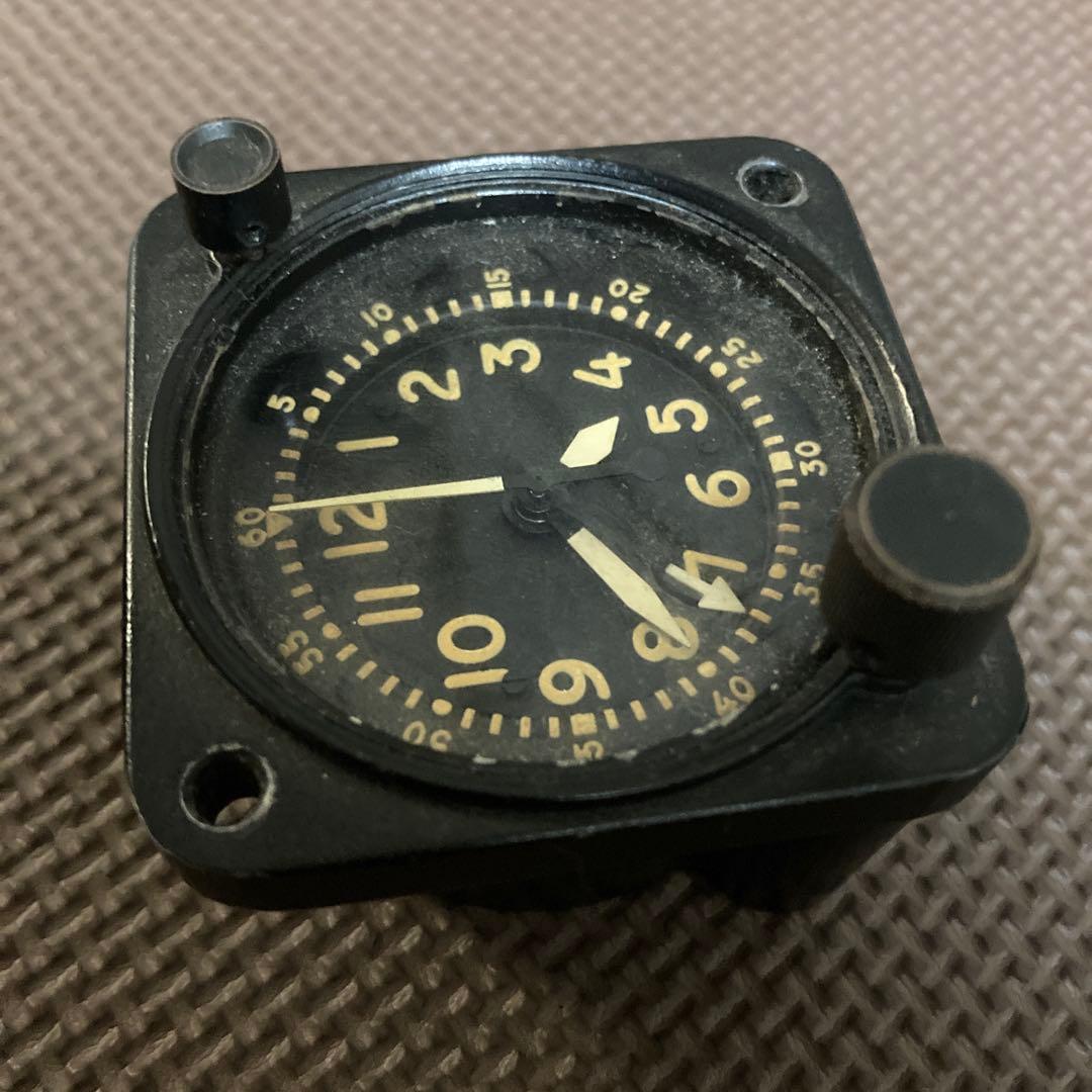 米国用航空機コックピットクロックウォルサム手巻き稼働中