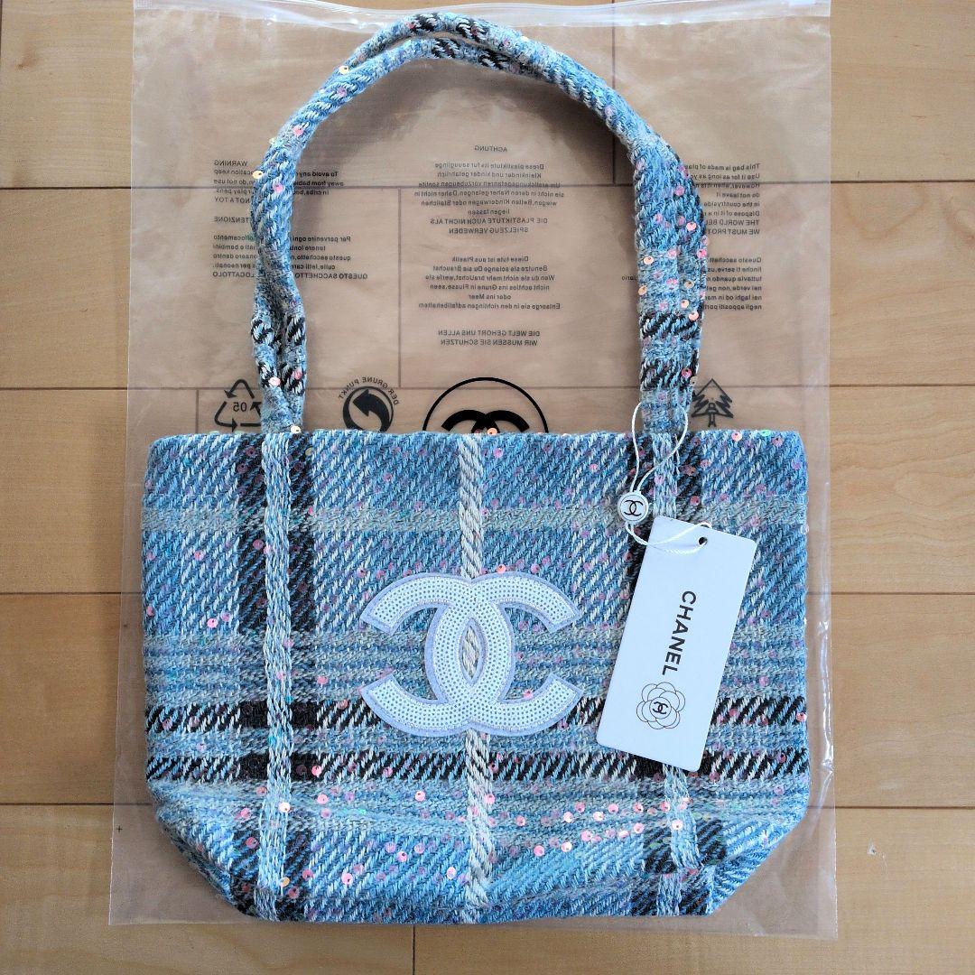 H*i様 CHANEL ツイード チェック トートバッグ