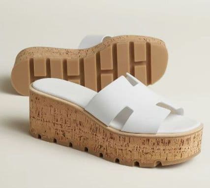 HERMES エルメス サンダル エズ ホワイト サイズ35