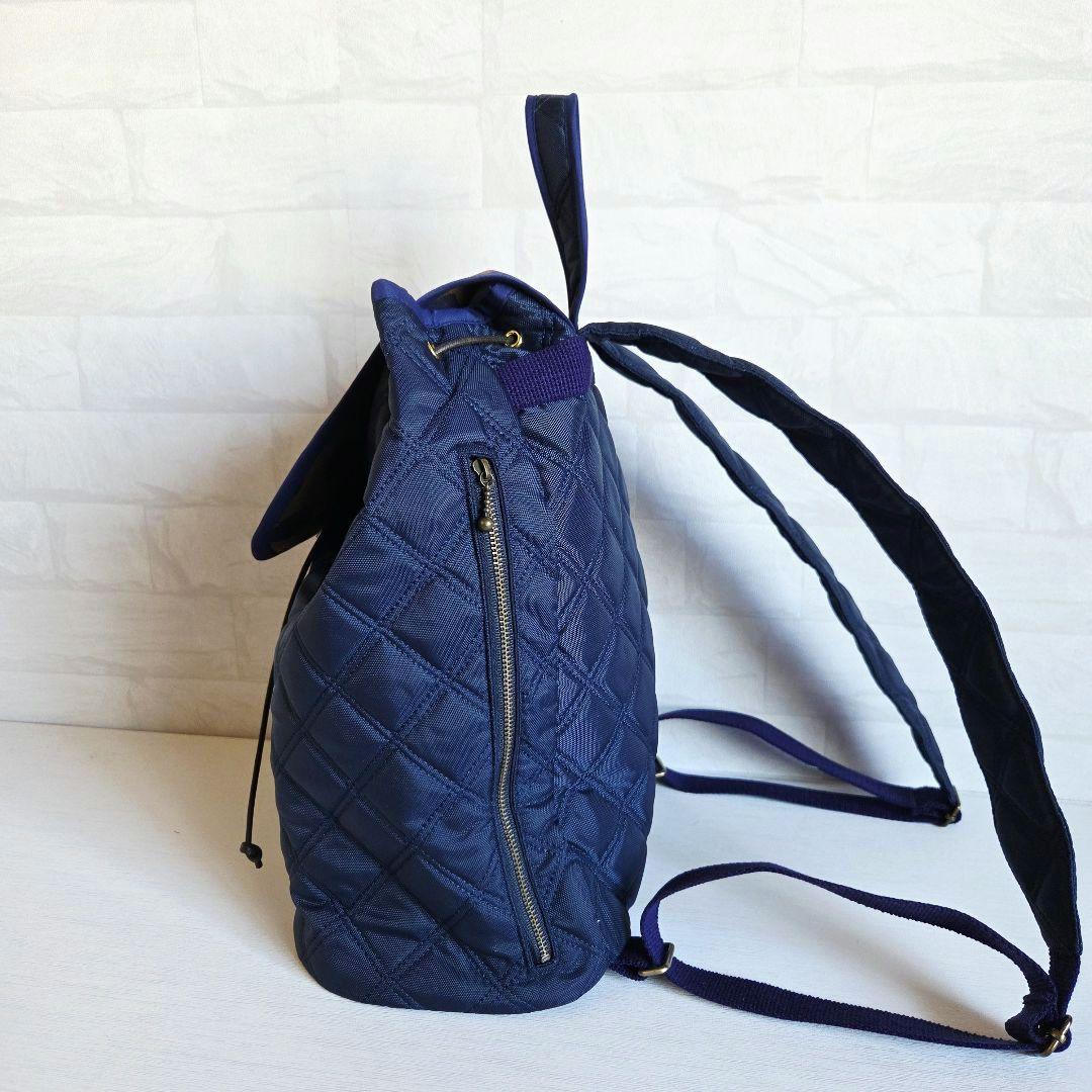 JUNE①　巾着リュック　エチノ×ナイロンキルト　ハンドメイド