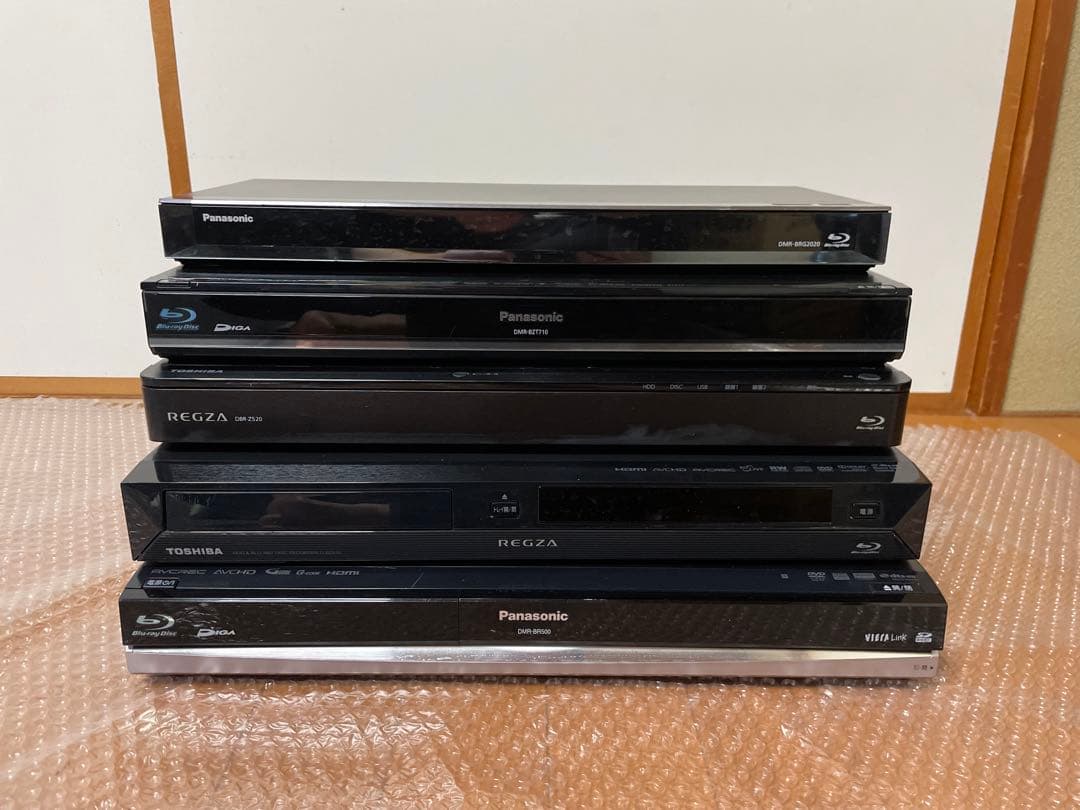 Panasonic TOSHIBA ブルーレイレコーダー5セットジャンク品