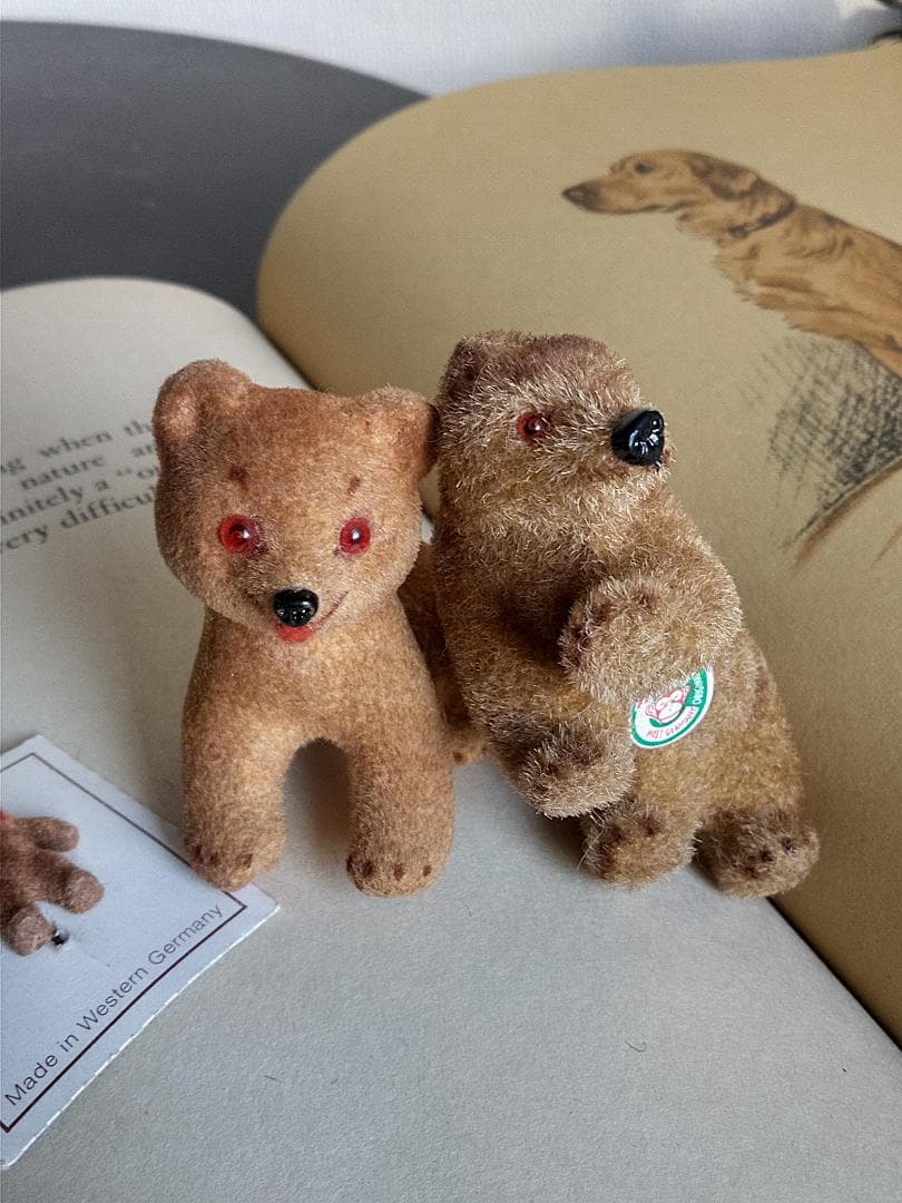 ★陽気な熊さん　ハッピースマイルのベア２点　ドイツ　アンティーク　WAGNER