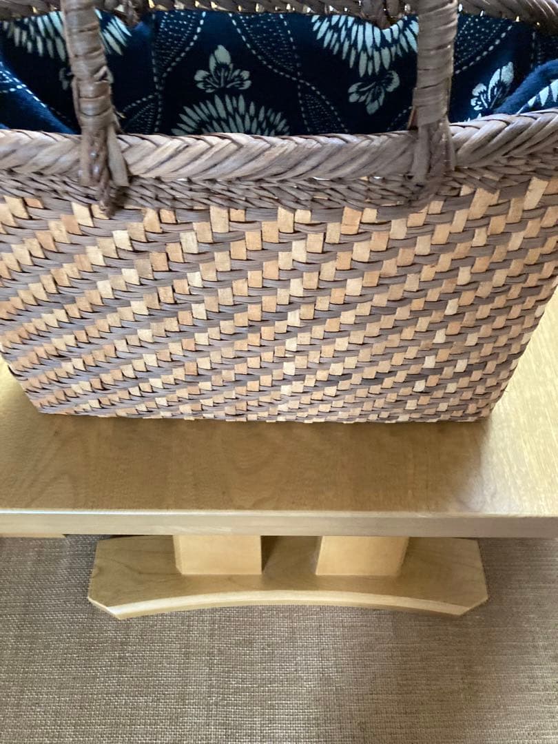 山葡萄と欅大ぶり籠新潟県阿賀町江川宗夫作江川作