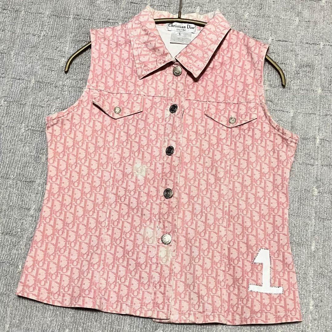 クリスチャンディオール［デニム］ベスト　ジャケット　トロッター　No.1　総柄