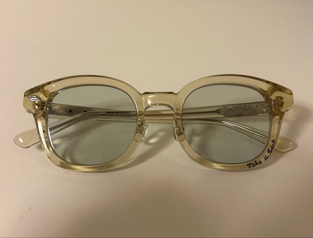 ポンパドールN.S.H クリアイエローフレーム サングラス