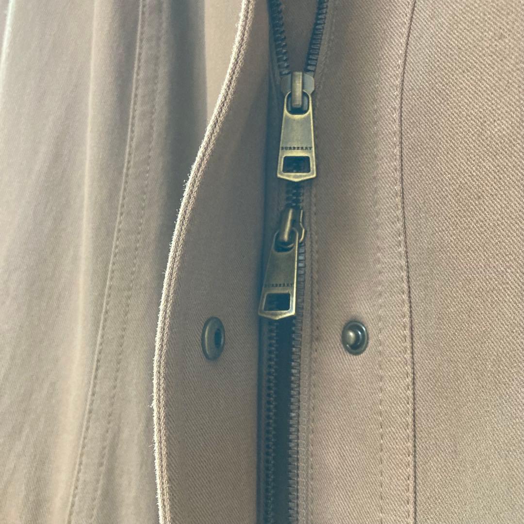 バーバリーロンドン✨モッズコート　46 大きいサイズ　茶　メガチェック　フード