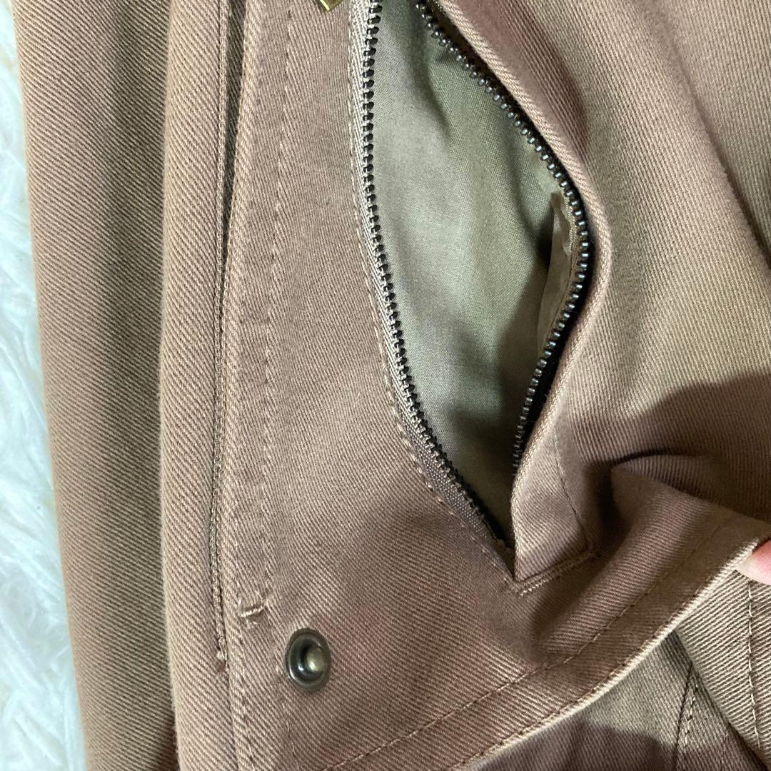 バーバリーロンドン✨モッズコート　46 大きいサイズ　茶　メガチェック　フード