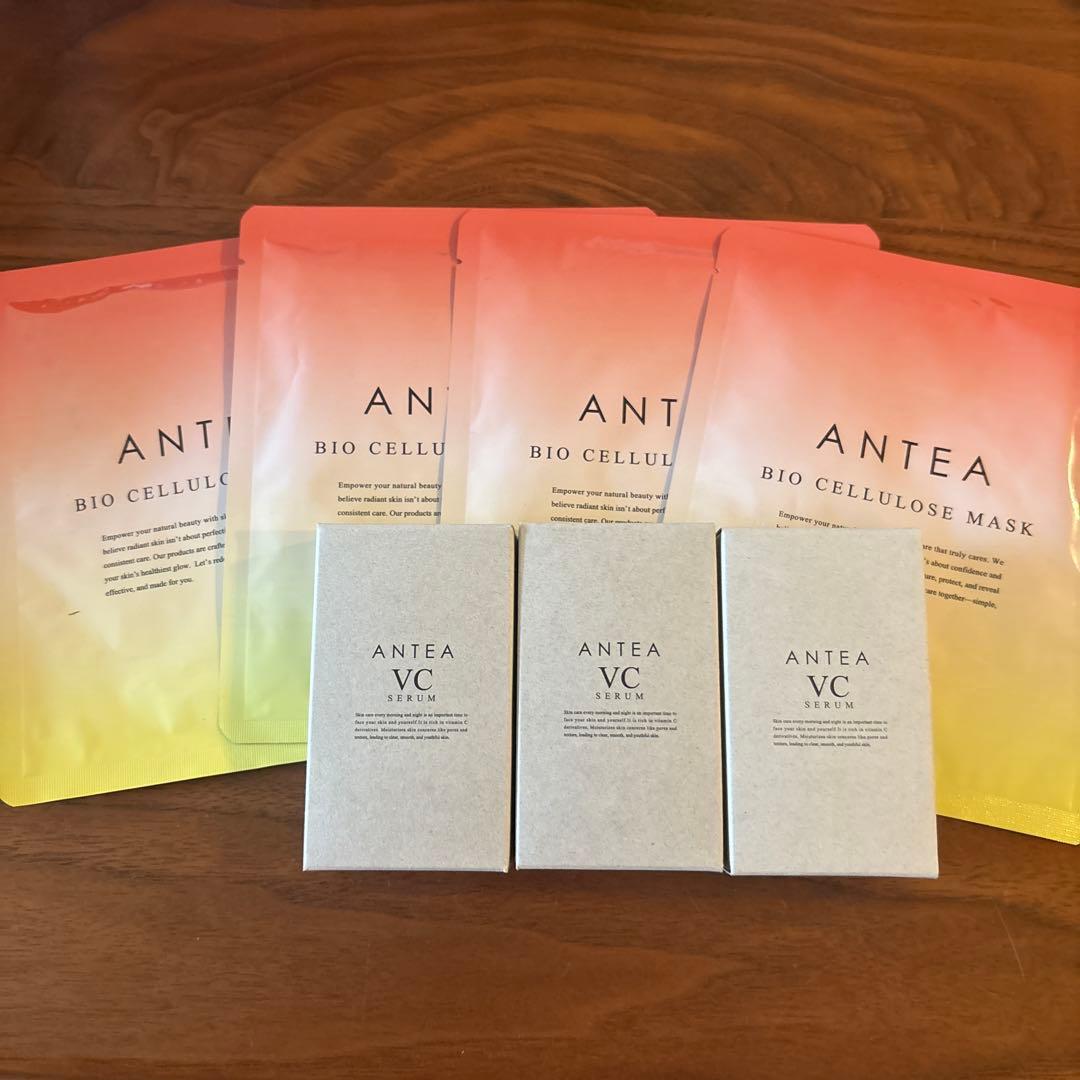 ANTEA（アンテア）VCセラム 20ml 3本セット、美容液マスク４枚セット