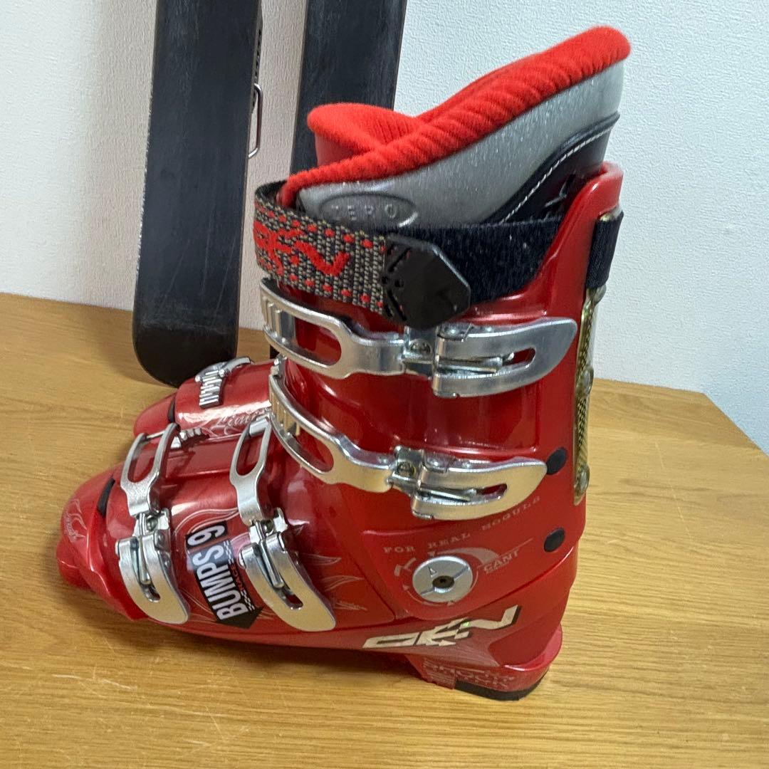 メンズ　ショートスキー　ファンスキーセット　Gen 27-27.5cm 赤