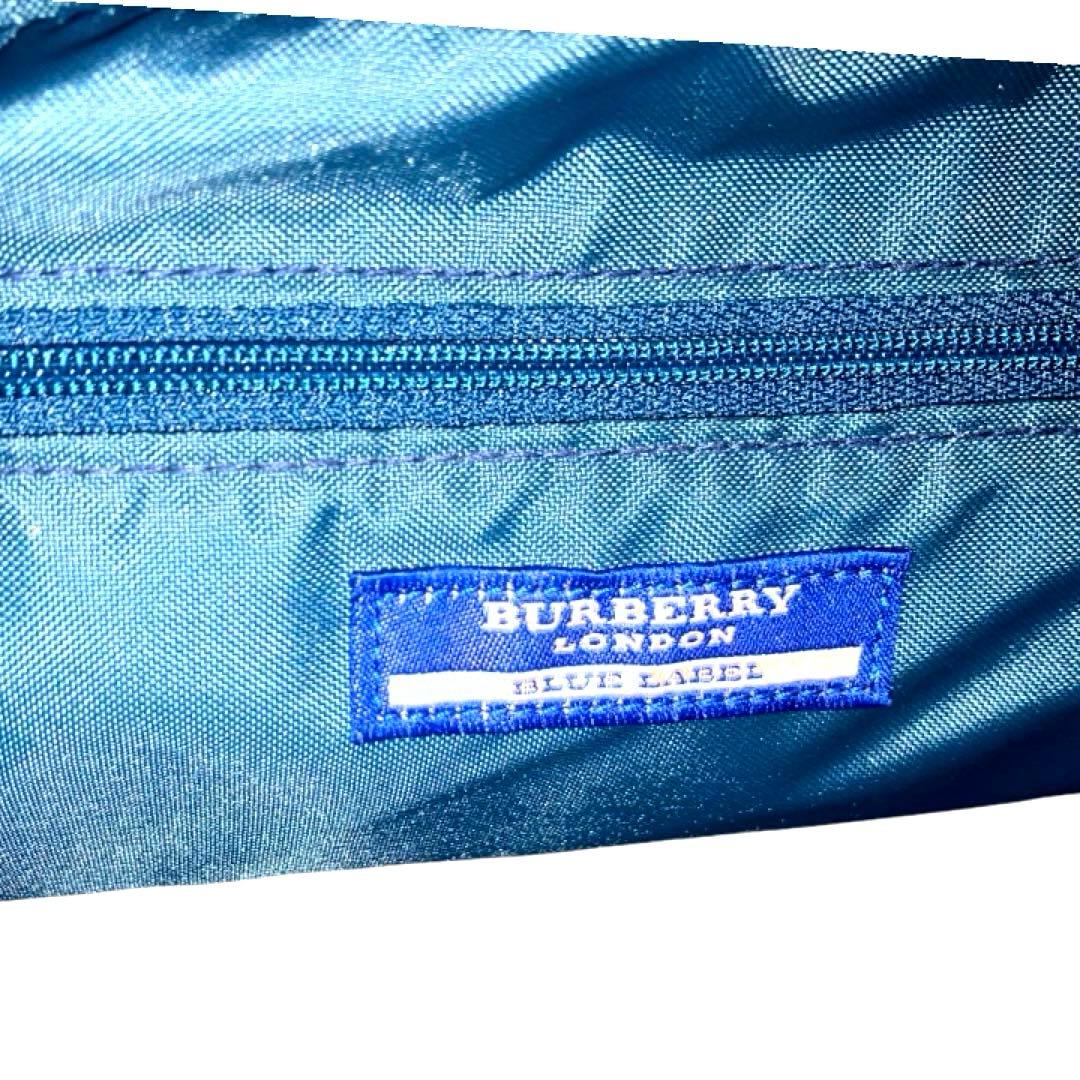 【美品】バーバリーブルーレーベル ハンドバッグ ノバチェック レザー ナイロン