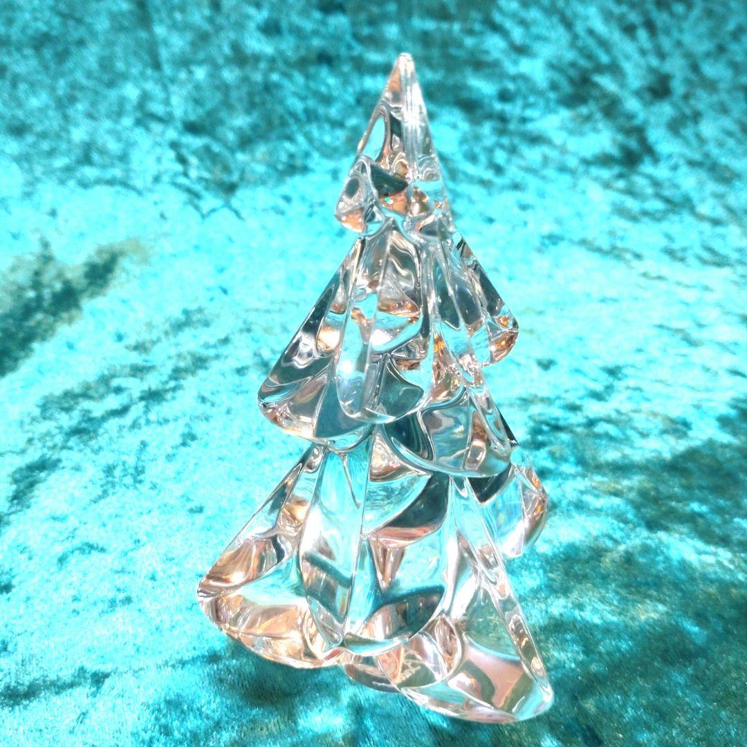 【勤労感謝特価・美品】「バカラ スノーウィーツリー」バカラの基本色クリアです