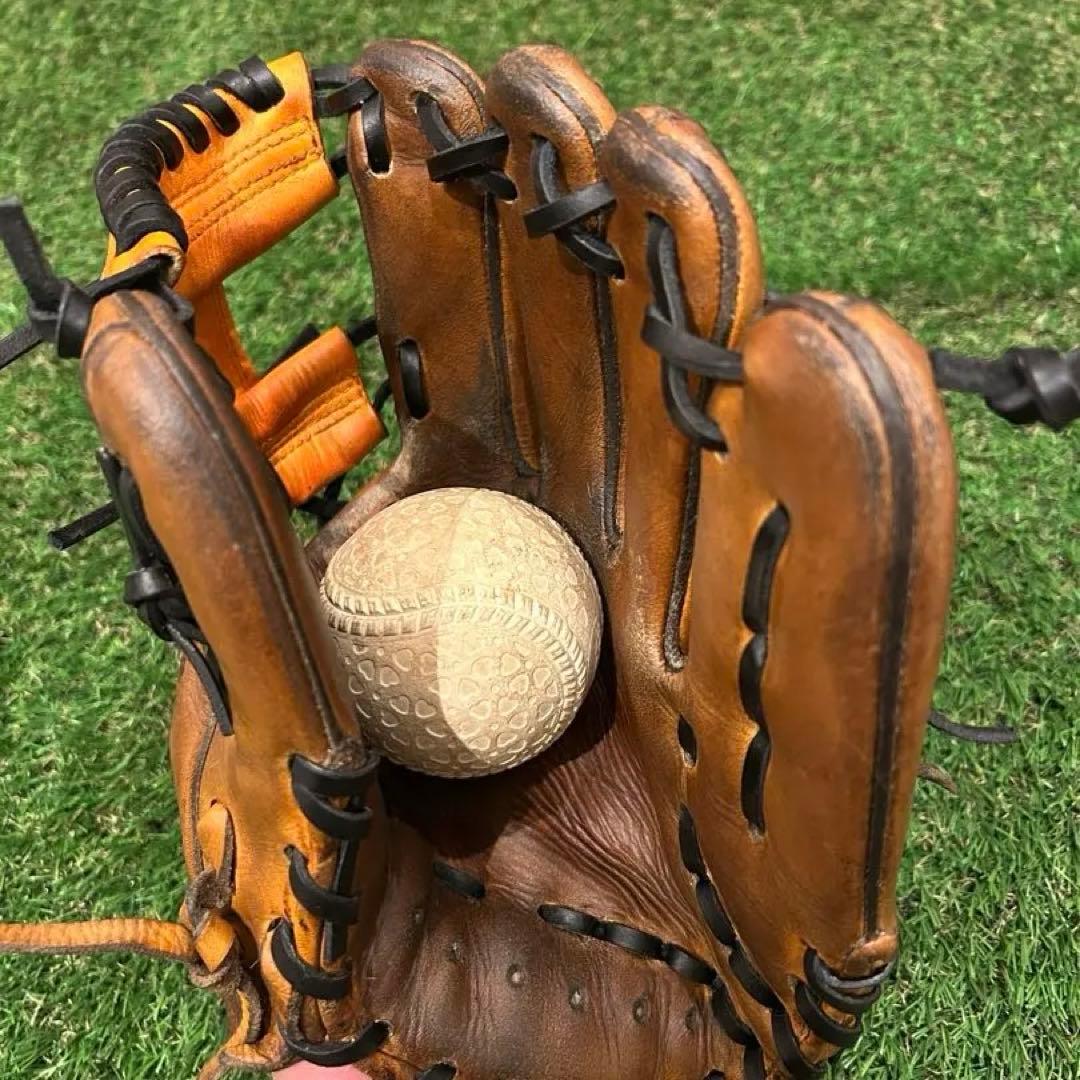 【最終値下】即戦力『ミズノプロ』硬式内野用グローブ オレンジ