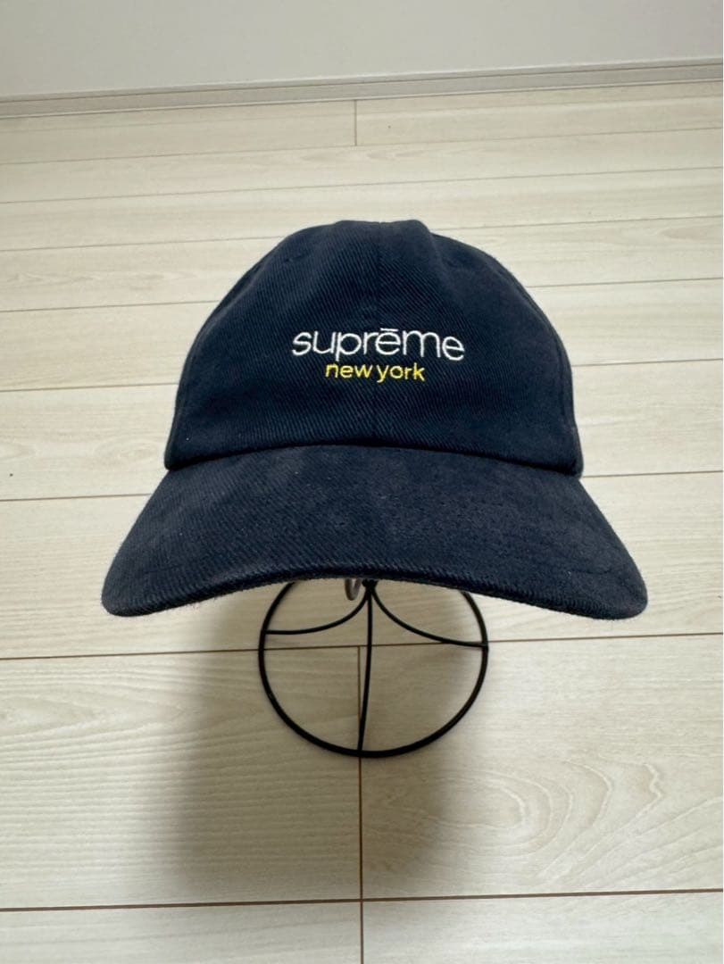 supreme シュプリーム　new york　クラシックロゴキャップ　ネイビー