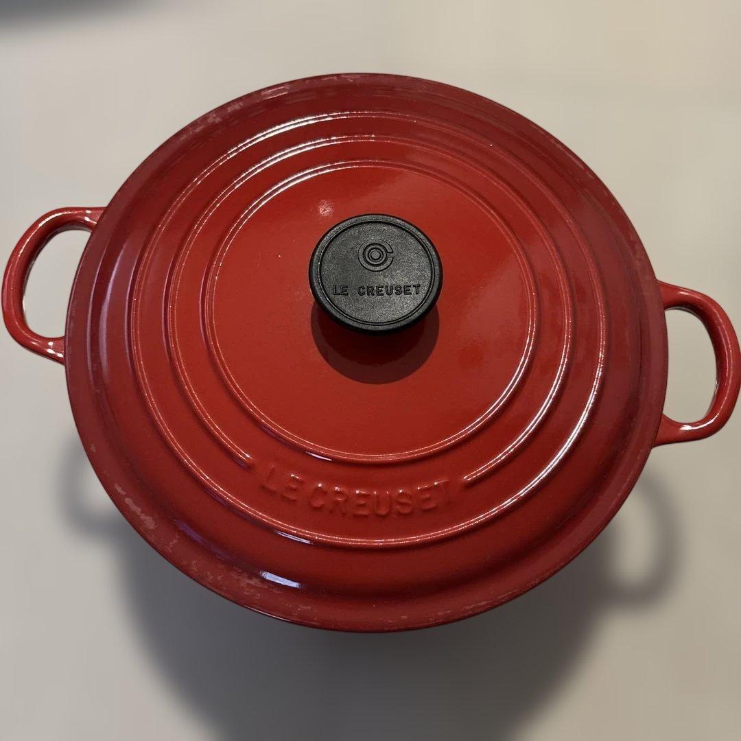 LE CREUSET 赤 ホーロー鍋 26蓋付き