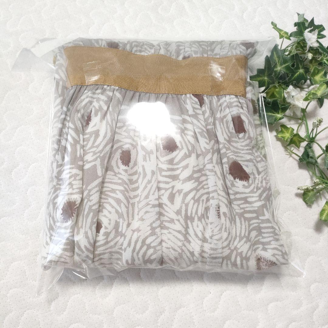 ミナペルホネン　papillon　コットンフレアワンピース　総柄　グレー　1