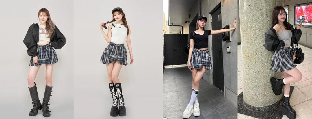 ダーリッチ darich レイヤードチェックショートパンツ ベージュ FREE