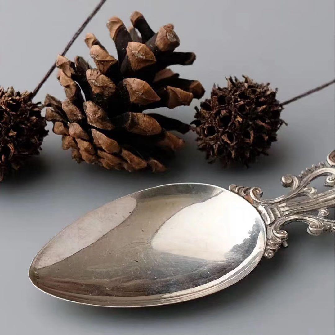 イタリア製 アンティーク純銀ティースプーン、1900年前後